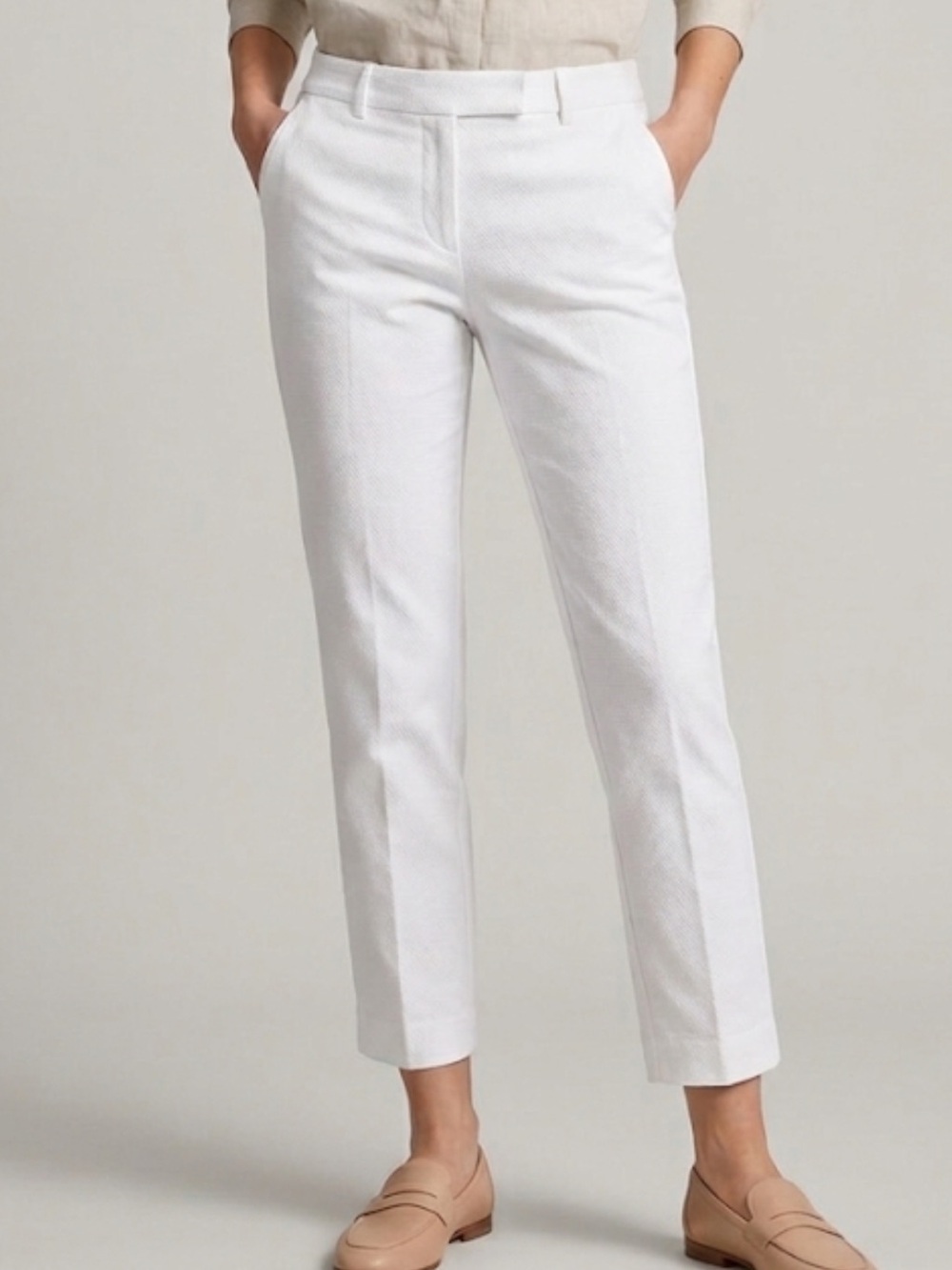 WILLI SMITH White Ankle Skinny Pants